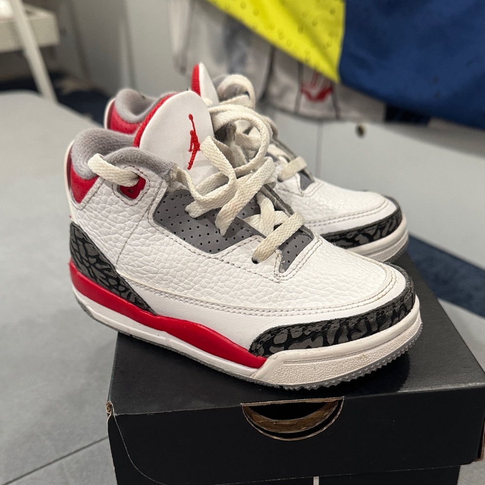 Jordan Kids Sneakers - White, Red, and Gray